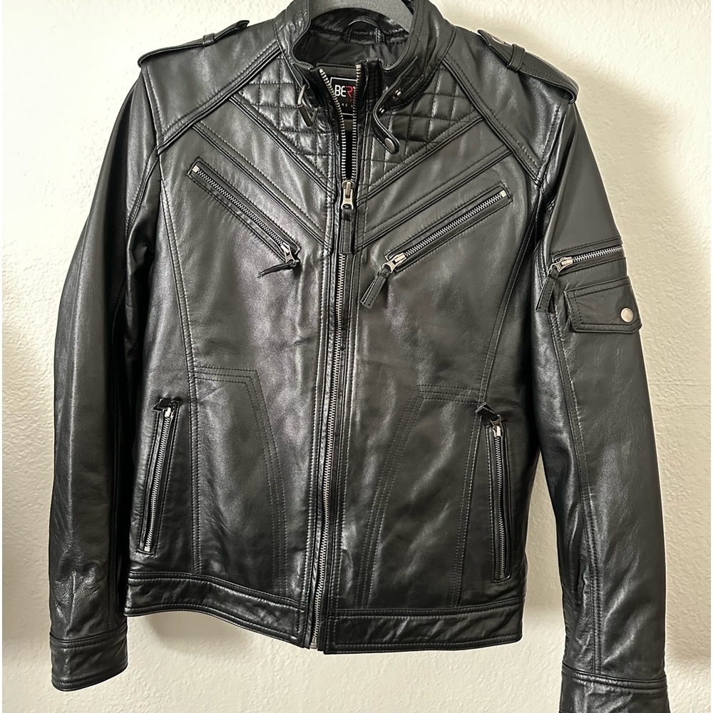 Unisex Vintage Racer lambskin leather jacket